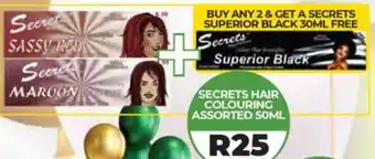 1UP Secrets hair colouring assorted offer