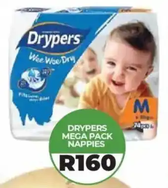 1UP Drypers mega pack nappies offer