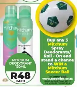 1UP Mitchum deodorant offer