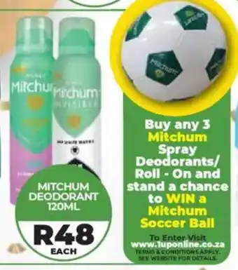 1UP Mitchum deodorant offer
