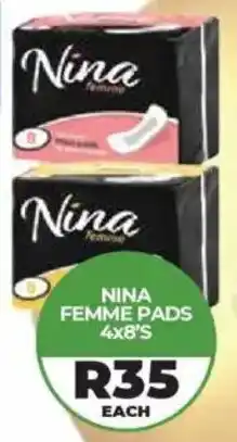 1UP Nina femme pads offer