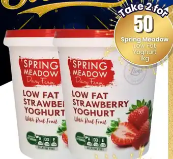 Super Save Spring Meadow Low Fat Yoghurt offer