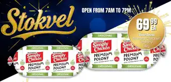 Super Save Rainbow Simply Chicken Polony offer