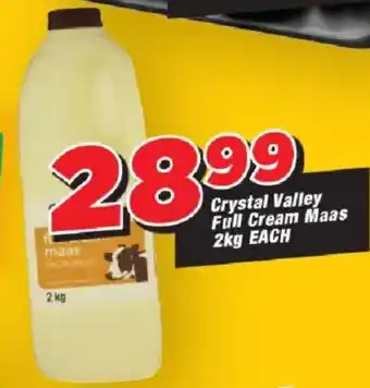 OK Grocer Crystal Valley Full Cream Maas offer