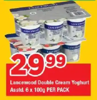 OK Grocer Lancewood Double Cream Yoghurt Asstd. offer
