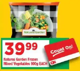 OK Grocer Natures Garden Frozen Mixed Vegetables offer