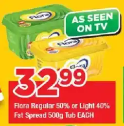 OK Grocer Flora Regular 50% or Light 40% Fat Spread Tub offer