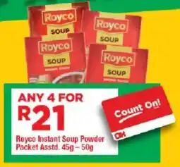 OK Grocer Royco Instant Soup Powder Packet Asstd. offer