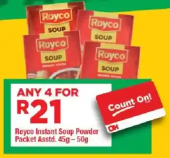 OK Grocer Royco Instant Soup Powder Packet Asstd. offer