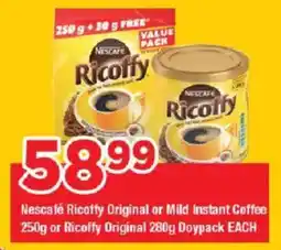 OK Grocer Nescafé Ricoffy Original or Mild Instant Coffee or Ricoffy Original Doypack offer