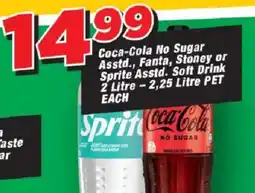 OK Grocer Coca-Cola No Sugar Asstd., Fanta, Stoney or Sprite Asstd. Soft Drink offer