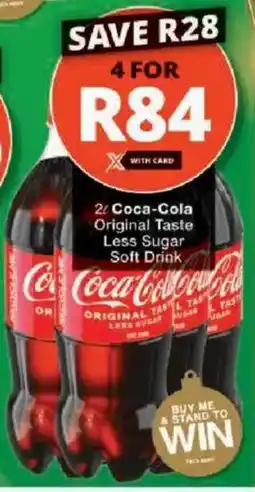 Checkers Hyper Coca-Cola Original Taste Less Sugar Soft Drink offer