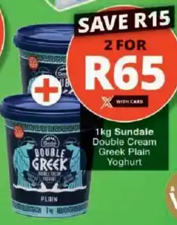 Checkers Hyper Sundale Double Cream Greek Plain Yoghurt offer