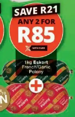 Checkers Hyper Eskort French/ Garlic Polony offer