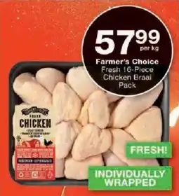 Checkers Hyper Farmer's Choice Fresh Chicken Braai Pack offer