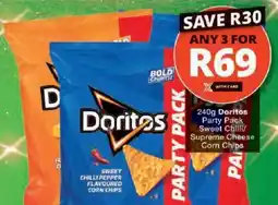 Checkers Hyper Doritos Party Pack Sweet Chilli/ Supreme Cheese Corn Chips offer