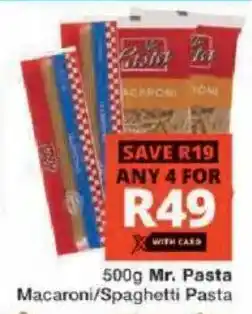 Checkers Hyper Mr. Pasta Macaroni/ Spaghetti Pasta offer