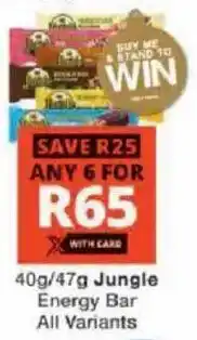 Checkers Hyper Jungle Energy Bar All Variants offer