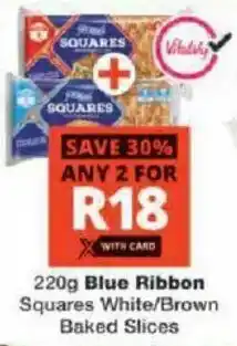 Checkers Hyper Blue Ribbon Squares White/ Brown Baked Slices offer