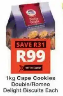Checkers Hyper Cape Cookies Double/ Romeo Delight Biscuits offer