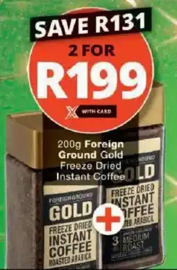 Checkers Hyper Foreign Ground Gold Freeze Dried Instant Coffee offer
