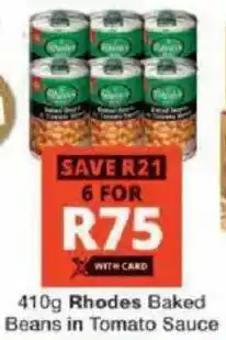 Checkers Hyper Rhodes Baked Beans in Tomato Sauce offer