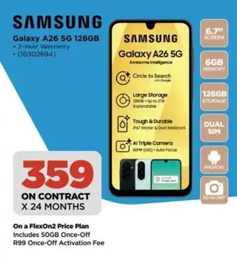 HiFi Corp Samsung Galaxy A26 5G 128GB offer