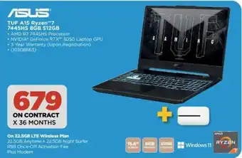 HiFi Corp ASUS TUF A15 Ryzen 7 7445HS 8GB 512GB offer