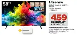 HiFi Corp Hisense 58-inch Smart 4K UHD TV-58A6N offer