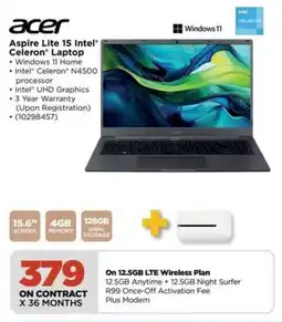 HiFi Corp Acer Aspire Lite 15 Intel Celeron Laptop offer