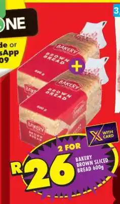 Shoprite BAKERY BROWN SLICED BREAD 600g offer