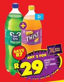 Shoprite Sparletta/Twist Soft Drink 2L offer