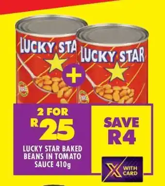 Shoprite LUCKY STAR BAKED BEANS IN TOMATO SAUCE 410g offer