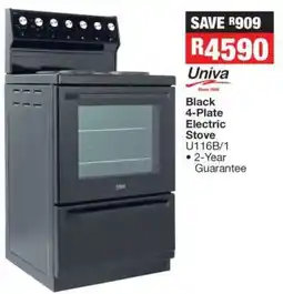 OK Furniture Univa Black 4-Plate Electric Stove offer