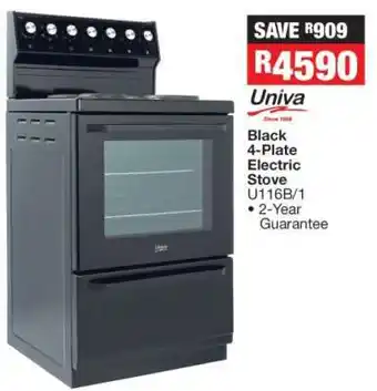 OK Furniture Univa Black 4-Plate Electric Stove offer