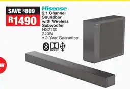 OK Furniture Hisense 2.1 Channel Soundbar With Wireless Subwoofer offer