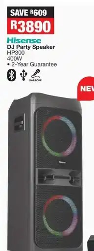 OK Furniture Hisense DJ Party Speaker HP300 offer