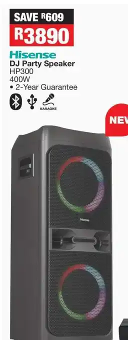 OK Furniture Hisense DJ Party Speaker HP300 offer