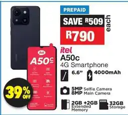 OK Furniture itel A50c 4G Smartphone offer