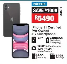 OK Furniture iPhone 11 Certified Pre-Owned 4G Smartphone offer