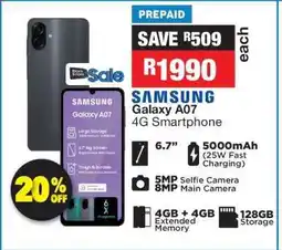OK Furniture Samsung Galaxy A07 4G Smartphone offer
