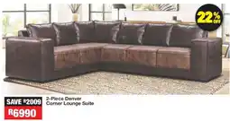 OK Furniture 2-Piece Denver Corner Lounge Suite offer