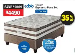 OK Furniture Edblo 137cm Espresso Base Set offer