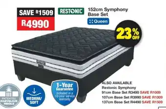 OK Furniture Restonic 152cm Symphony Base Set offer