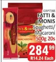 KitKat Cash and Carry Fatti & Monis Spaghetti/Macaroni offer