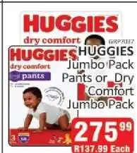 KitKat Cash and Carry HUGGIES Jumbo Pack Pants or Dry Comfort Jumbo Pack offer