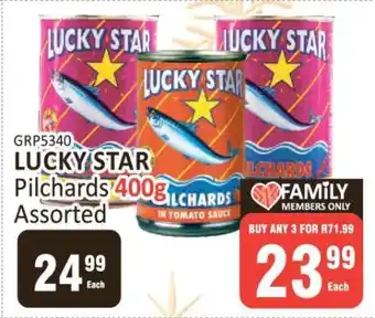 KitKat Cash and Carry Lucky Star Pilchards Assorted-400g offer