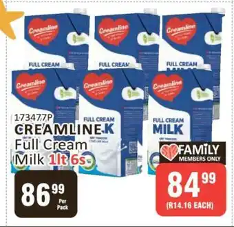 KitKat Cash and Carry CREAMLINE Full Cream Milk 1lt 6s offer