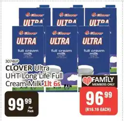 KitKat Cash and Carry CLOVER Ultra UHT Long Life Full Cream Milk 1lt 6s offer