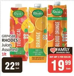 KitKat Cash and Carry RHODES Juices Assorted 1lt offer